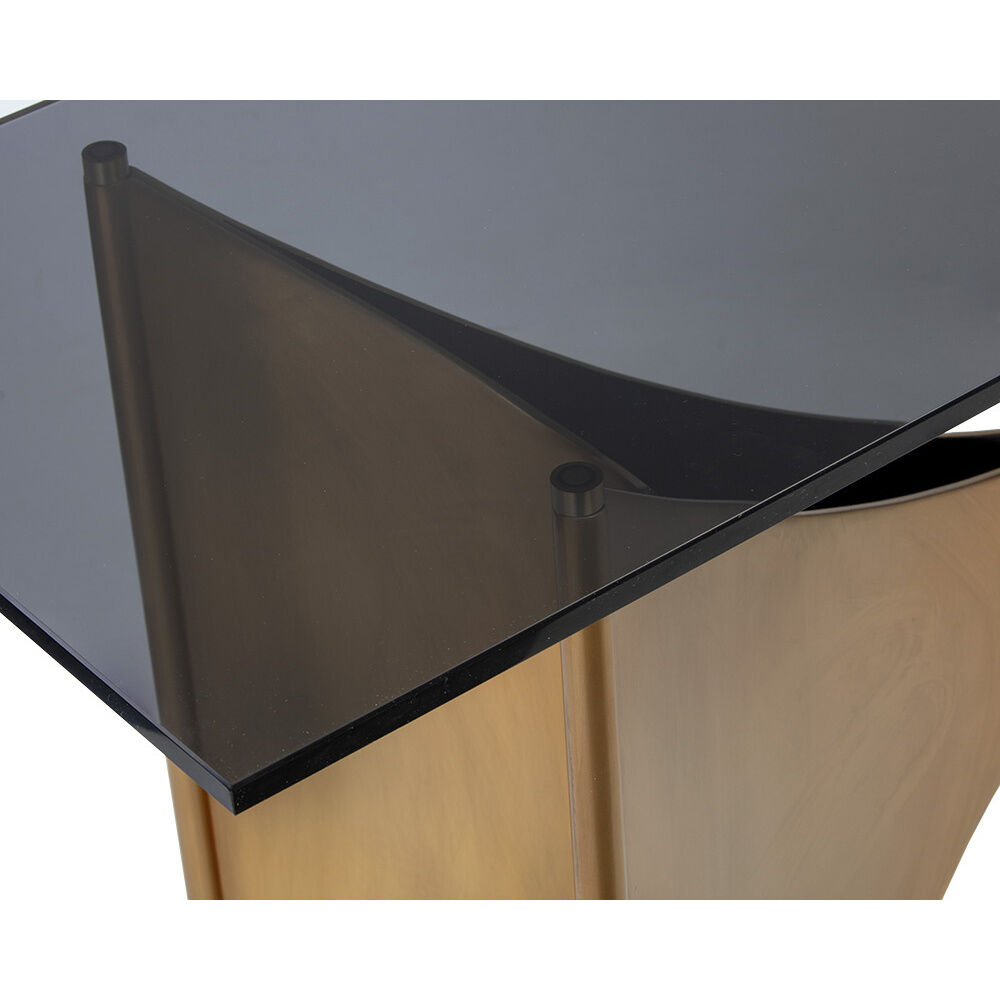 London 51.25 X 16.25 inch Smoked / Gold Console Table